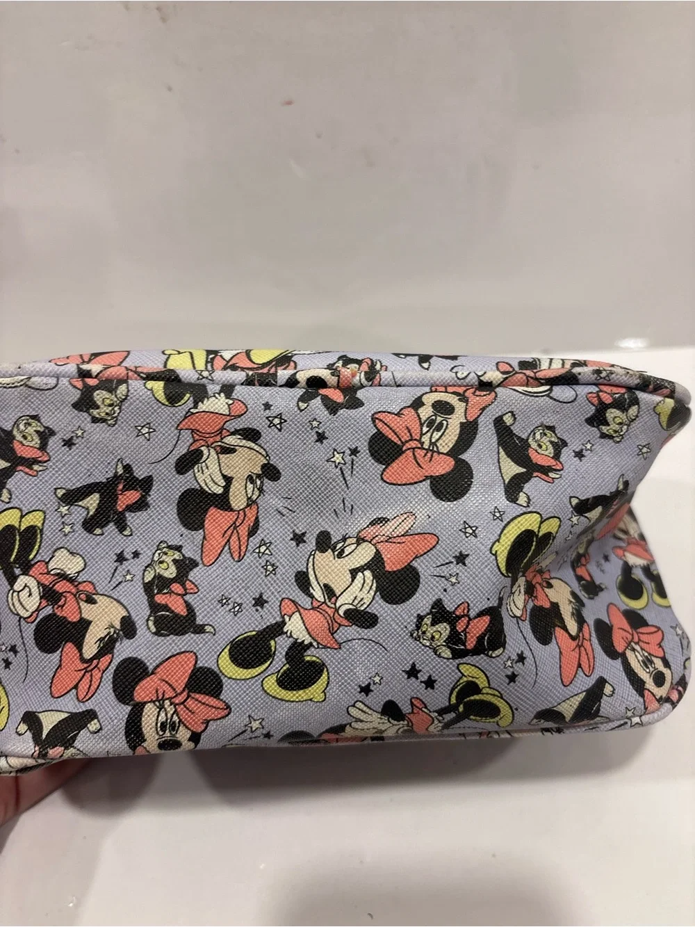 So Sweet! Minnie Print Purple handheld  Bag